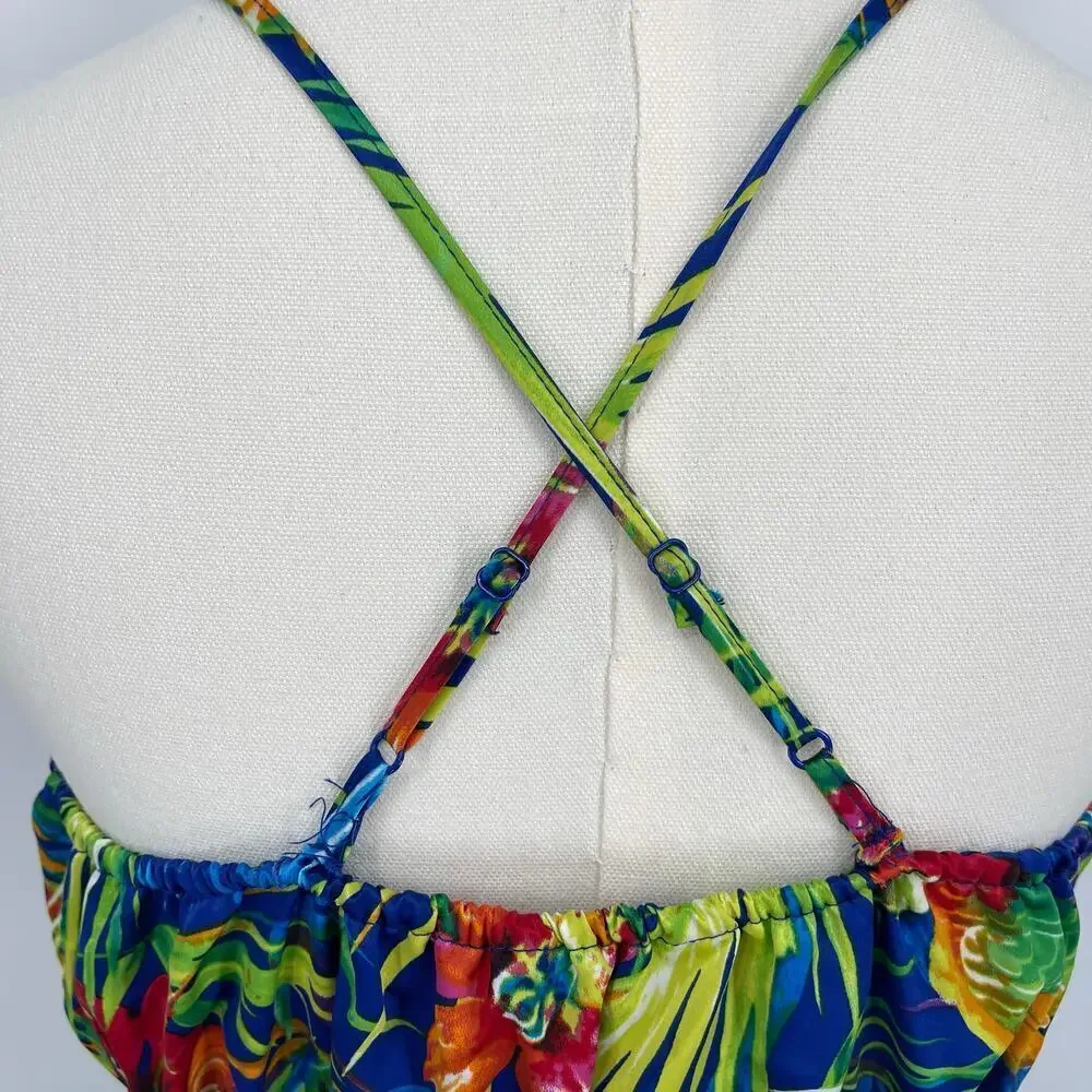 Ralph Lauren Girls Hawaiian Tropical Printed Dress Size 14